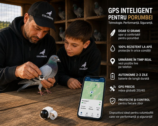 Tracker Inteligent Porumbei și Păsări
