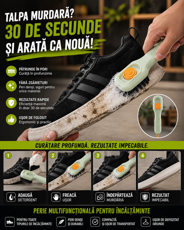 Perie pentru Pantofi cu Dozator de Săpun Lichid - Tavero